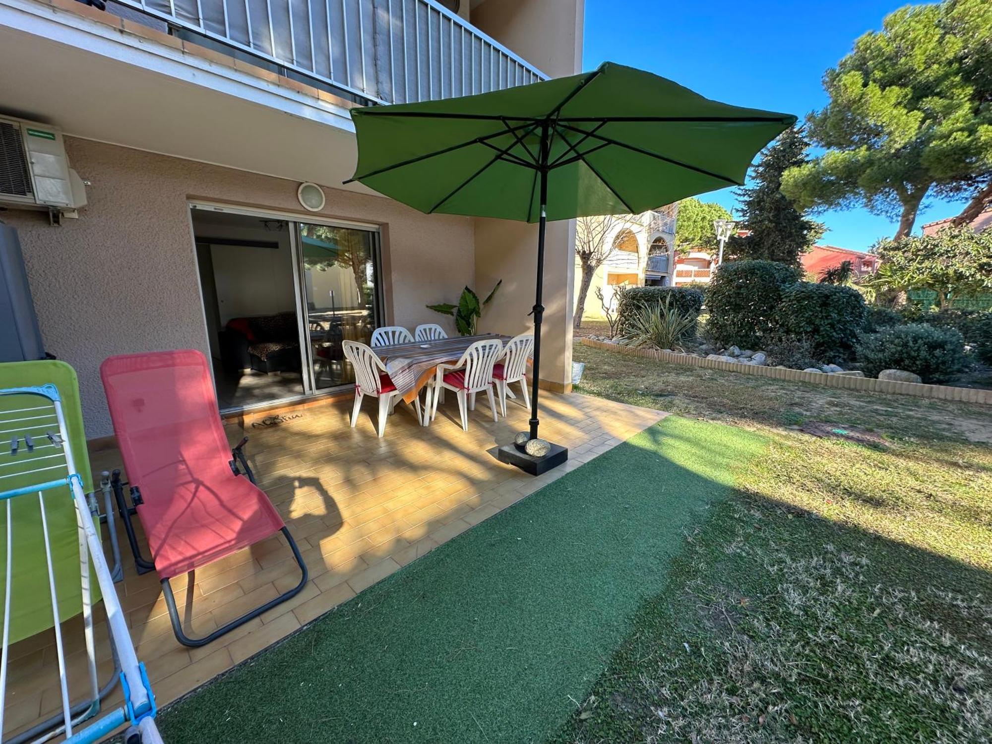 T2 Rdc A Canet En Roussillon Europa 4 Pers ,Piscine,Clim, Tennis, Parking Exterior foto